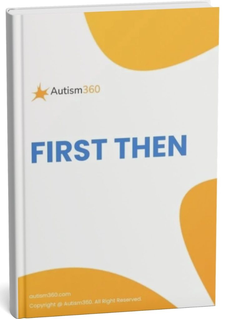First then visual with a first picture and a then picture for a child's routine